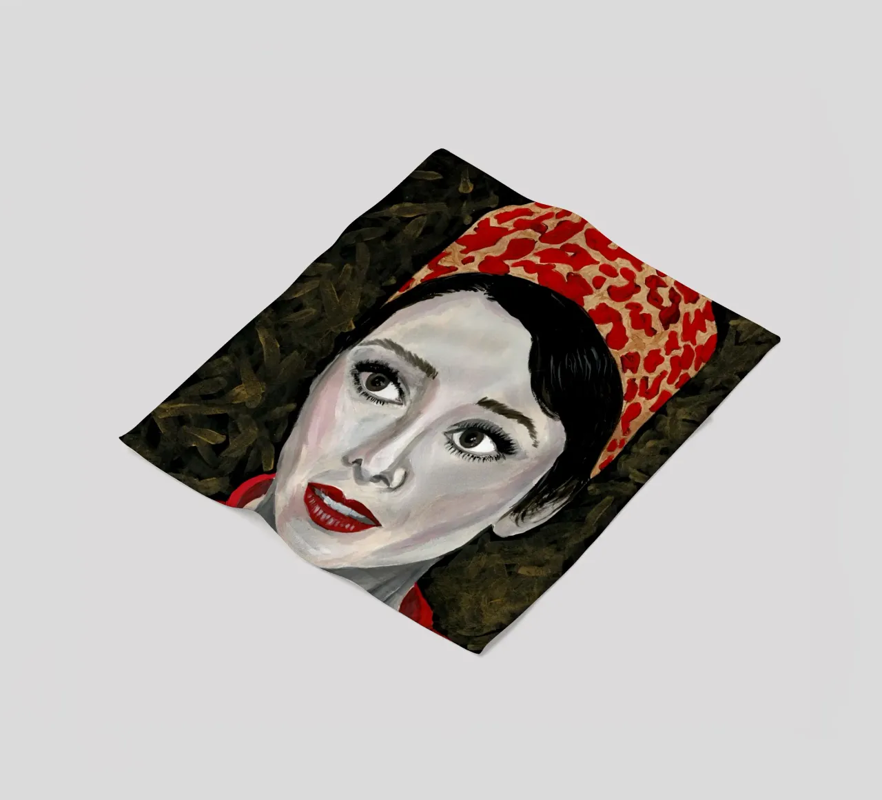 Audrey Hepburn in rosso coperta in pile da Interior Edit & House Staging