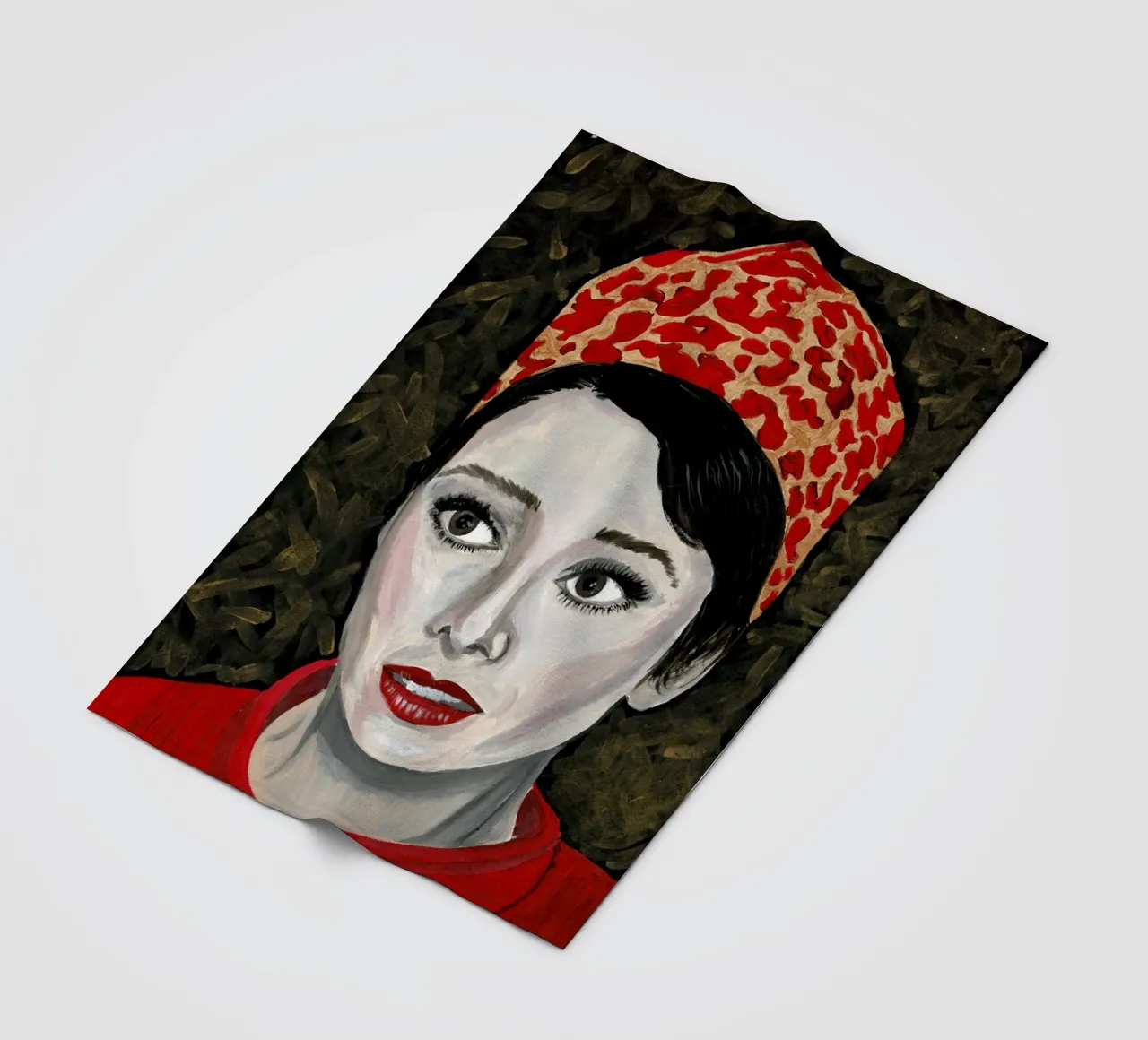 Audrey Hepburn in rosso coperta in pile da Interior Edit & House Staging