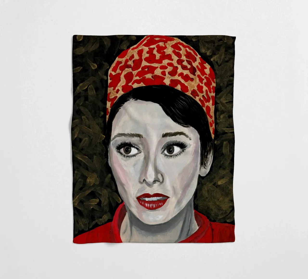 Audrey Hepburn in rosso coperta in pile da Interior Edit & House Staging