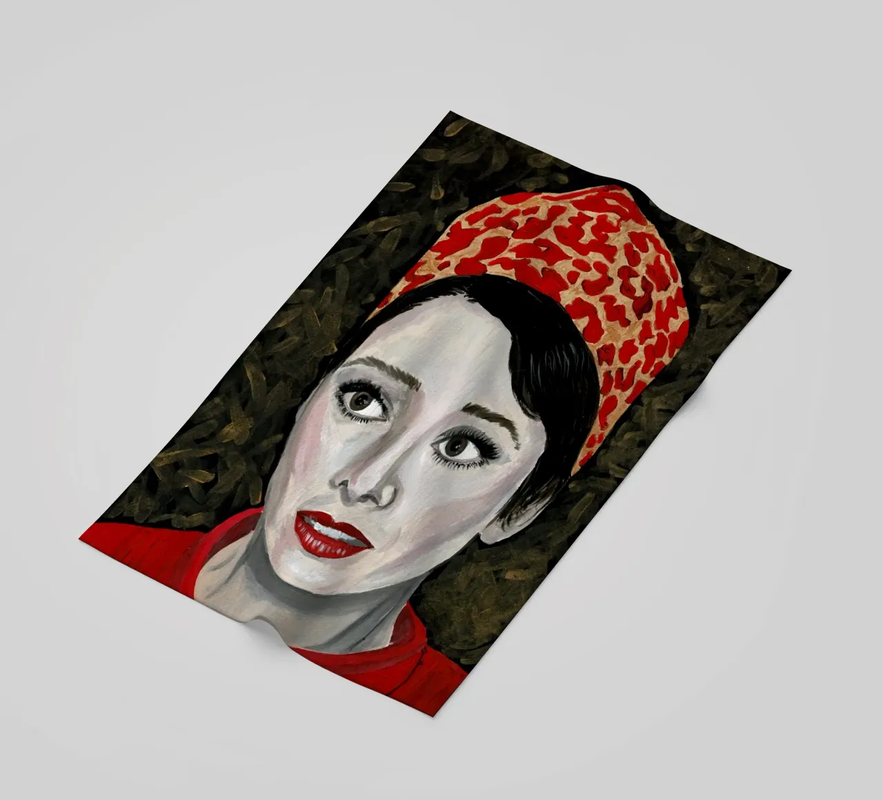 Audrey Hepburn in rosso telo mare da Interior Edit & House Staging