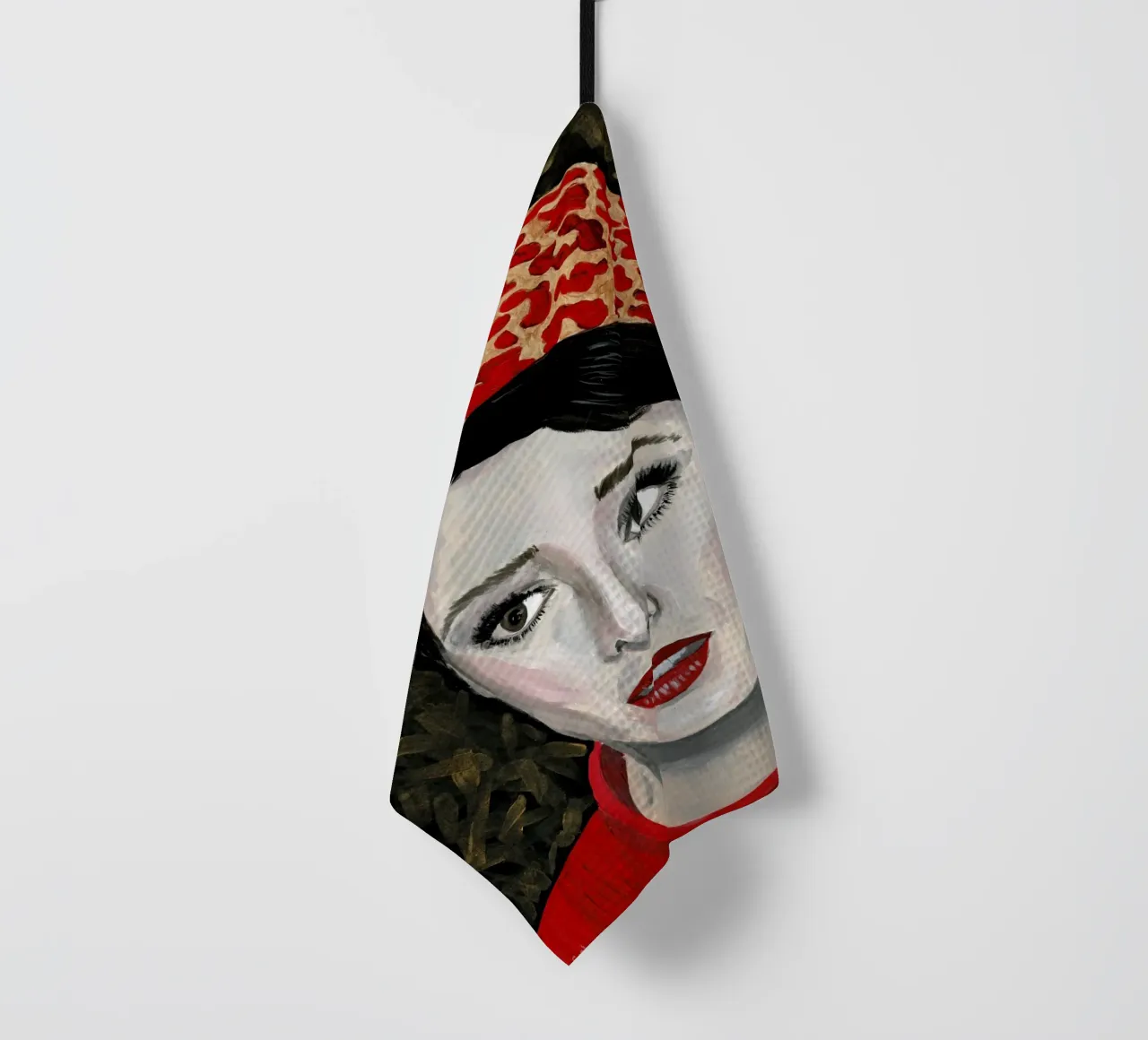 Audrey Hepburn in rosso canovaccio da cucina da Interior Edit & House Staging