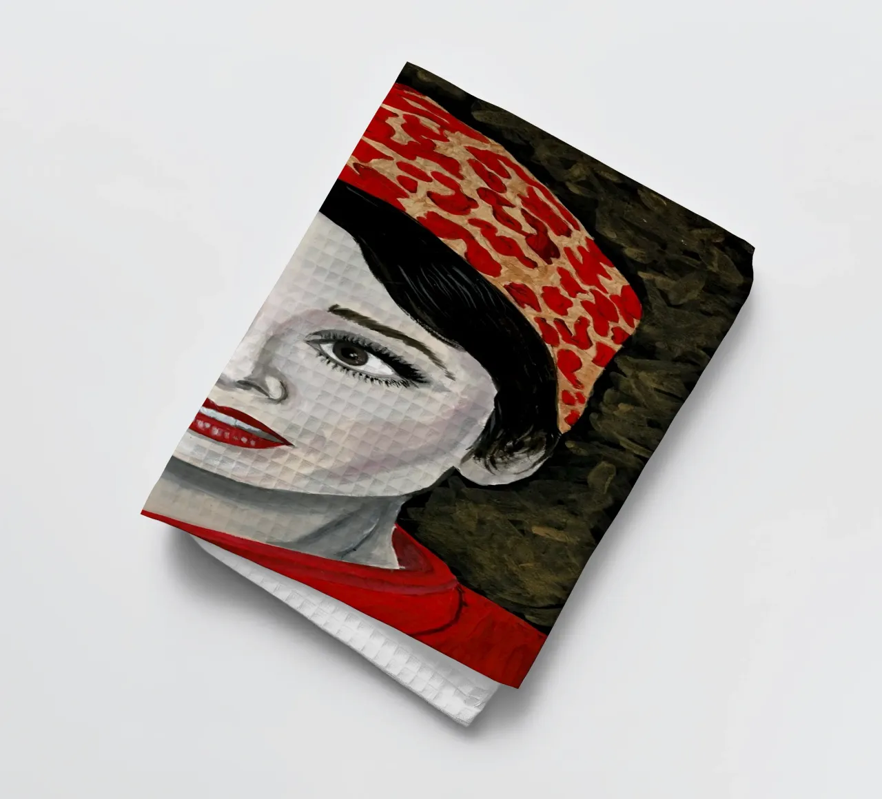 Audrey Hepburn in rosso canovaccio da cucina da Interior Edit & House Staging