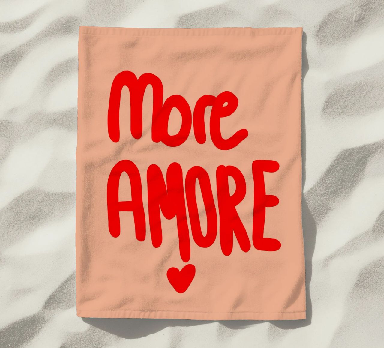 more amore beach towel by Hej Ibiza by Ute Arnold