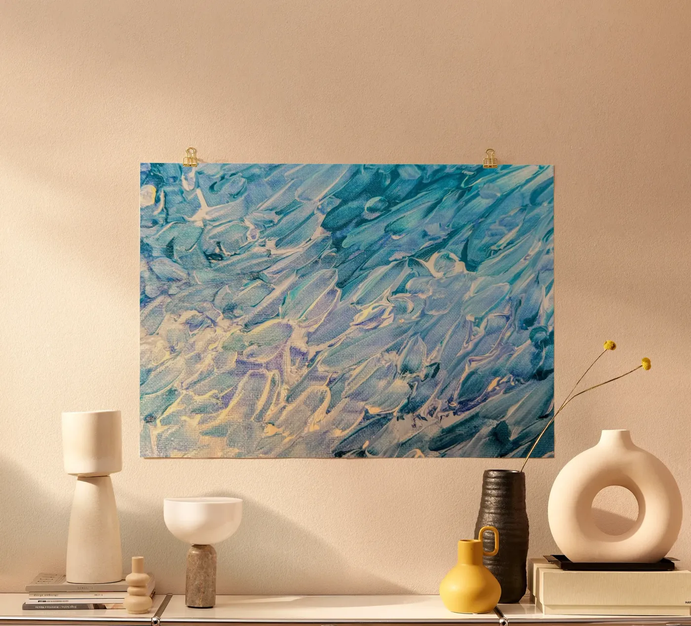 Ocean Brushstrokes poster da Pia