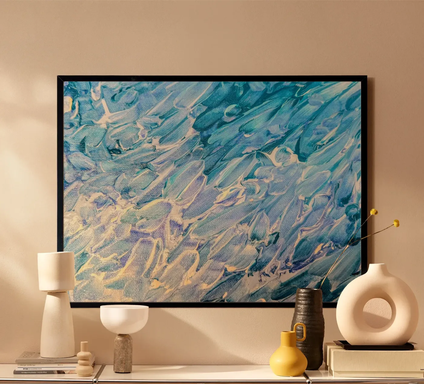Ocean Brushstrokes poster da Pia