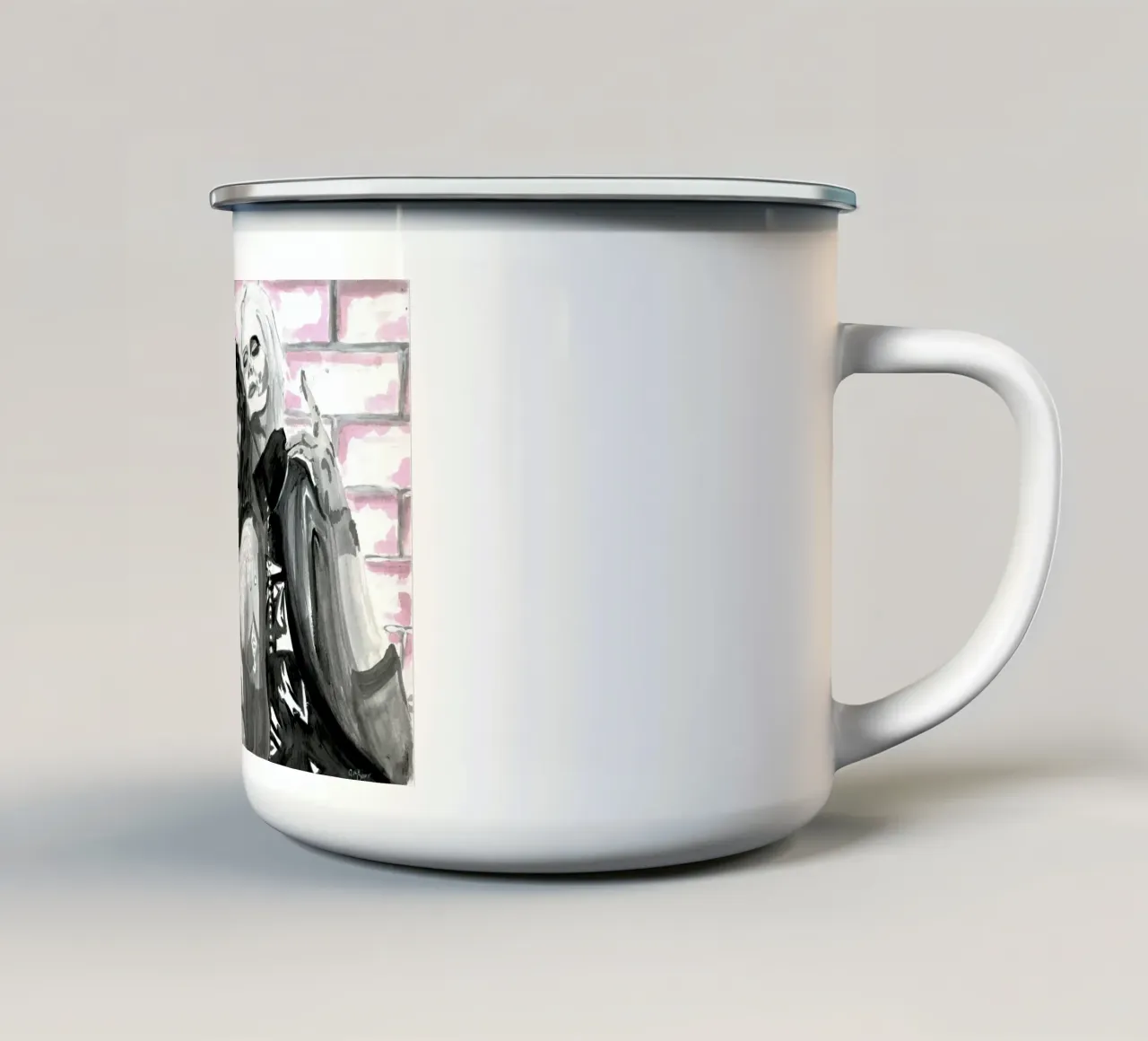 Caos, couture e champagne tazza in smalto da Interior Edit & House Staging