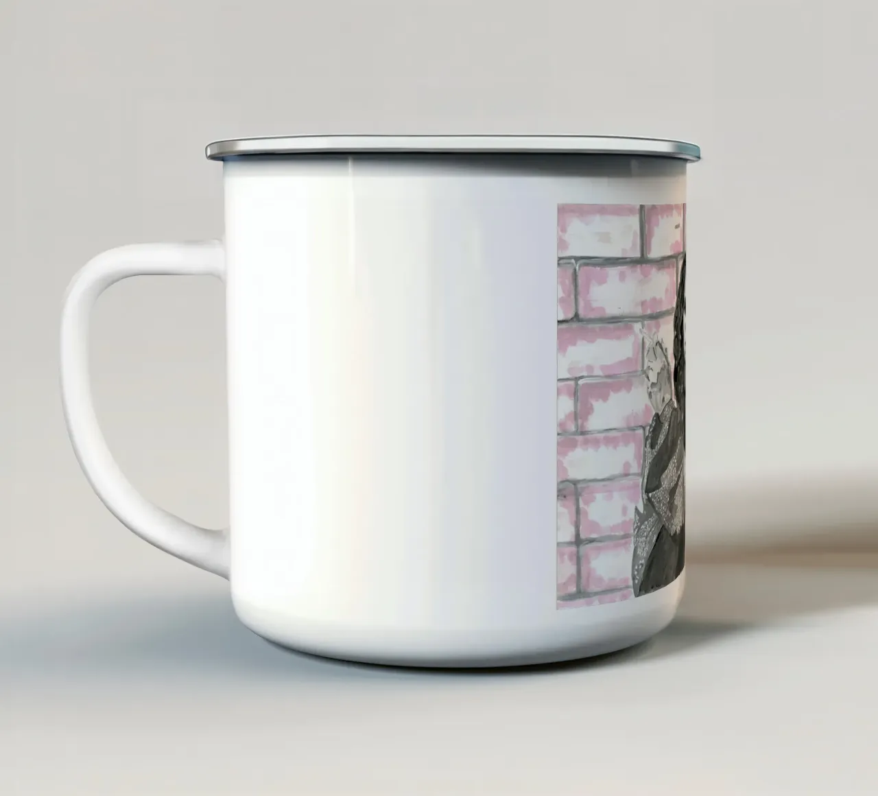 Caos, couture e champagne tazza in smalto da Interior Edit & House Staging