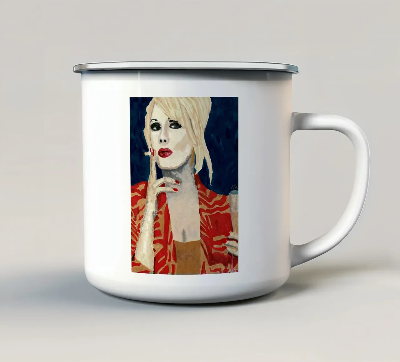 Patsy in blu Aia tazza in smalto da Interior Edit & House Staging