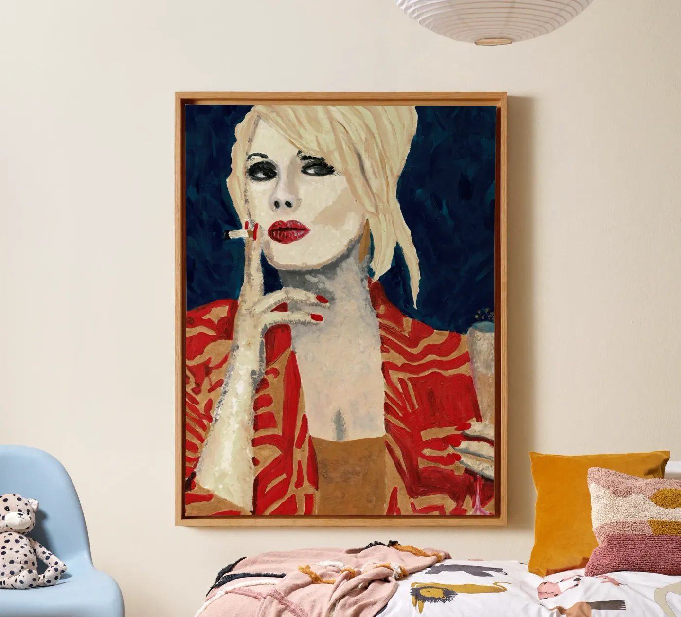 Patsy in Hague Blue canvas by Interior Edit & House Staging