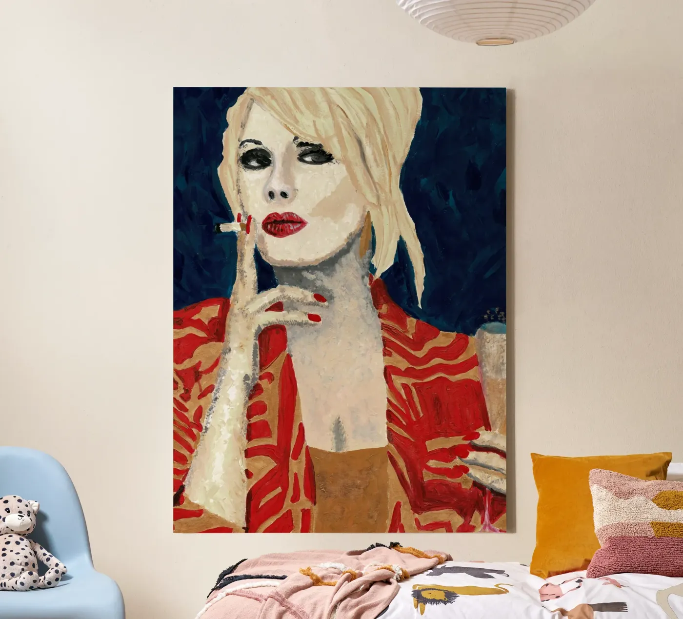 Patsy in Hague Blue canvas by Interior Edit & House Staging