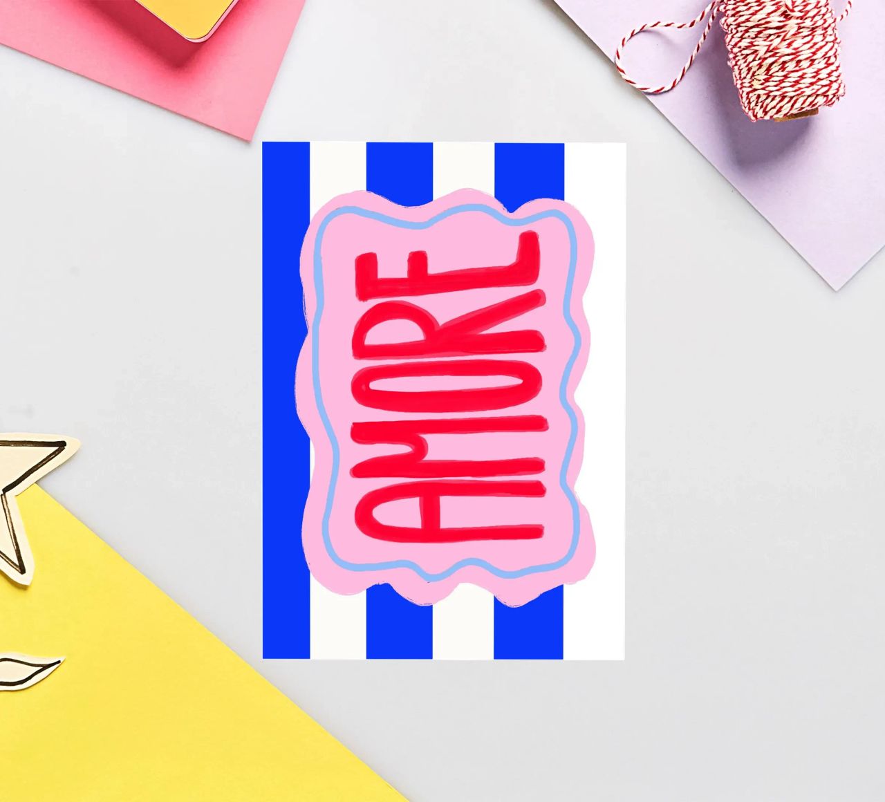 Amore stripes autocollant de Hej Ibiza by Ute Arnold