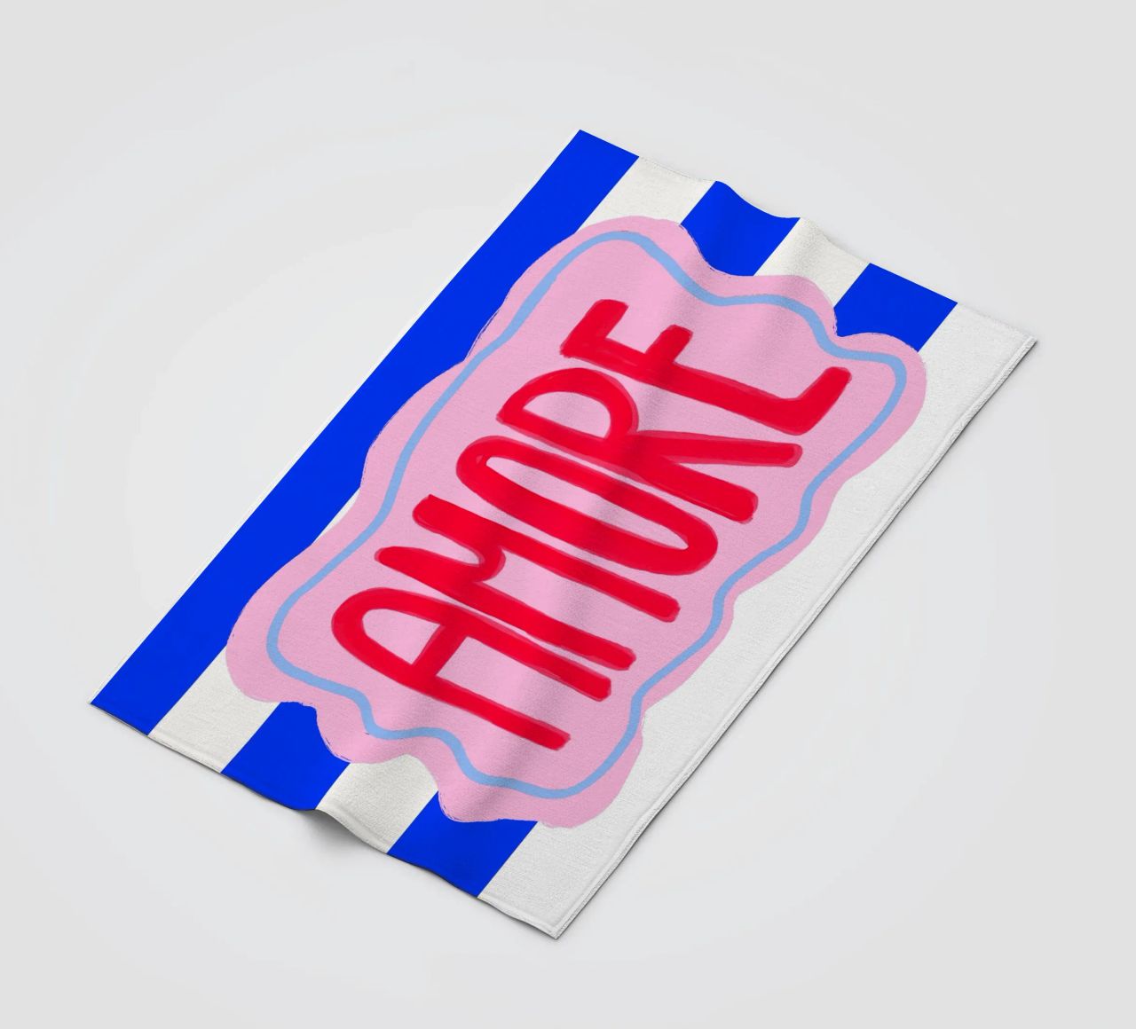 Amore stripes fleecedeken van Hej Ibiza by Ute Arnold