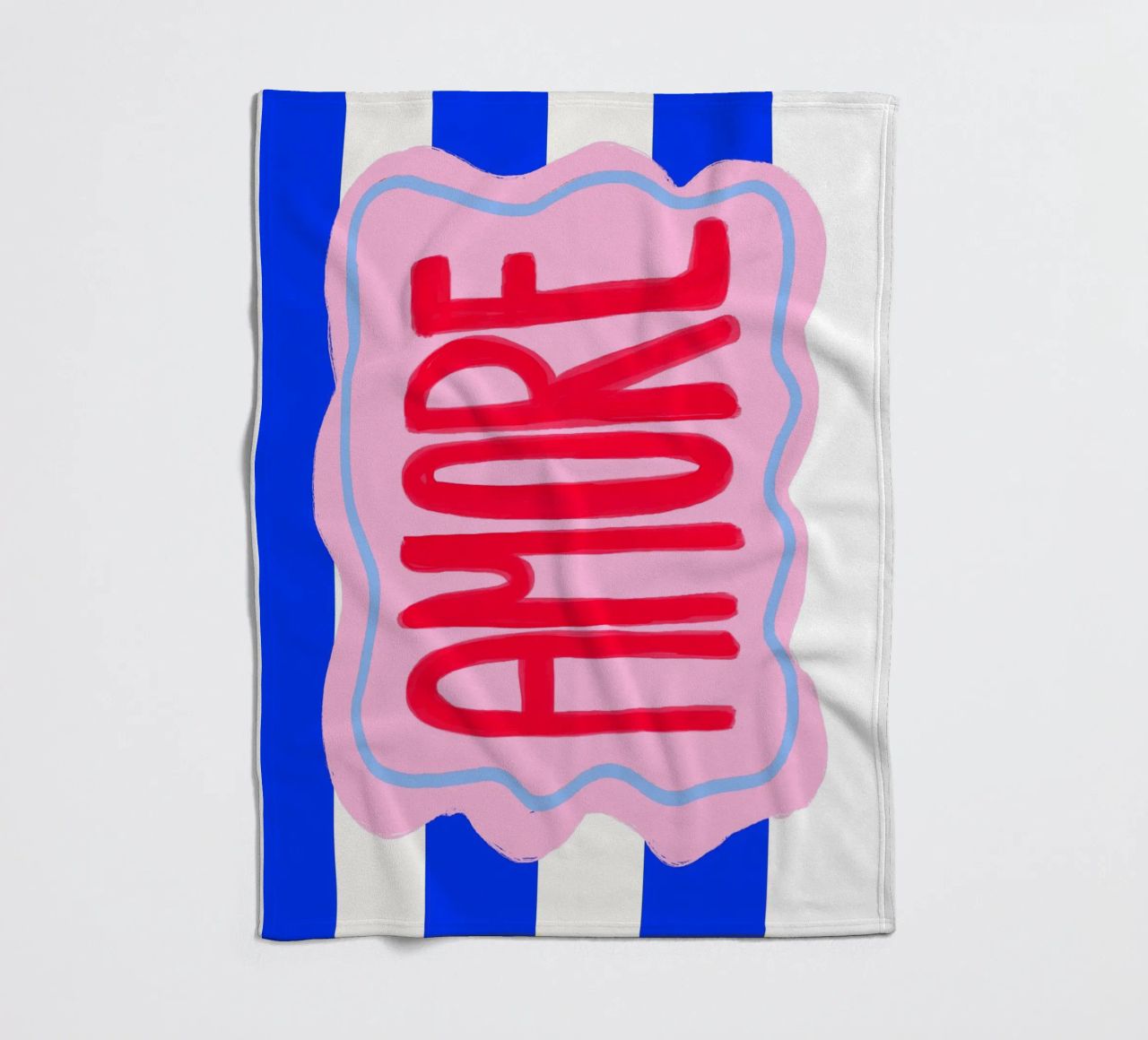 Amore stripes fleecedeken van Hej Ibiza by Ute Arnold
