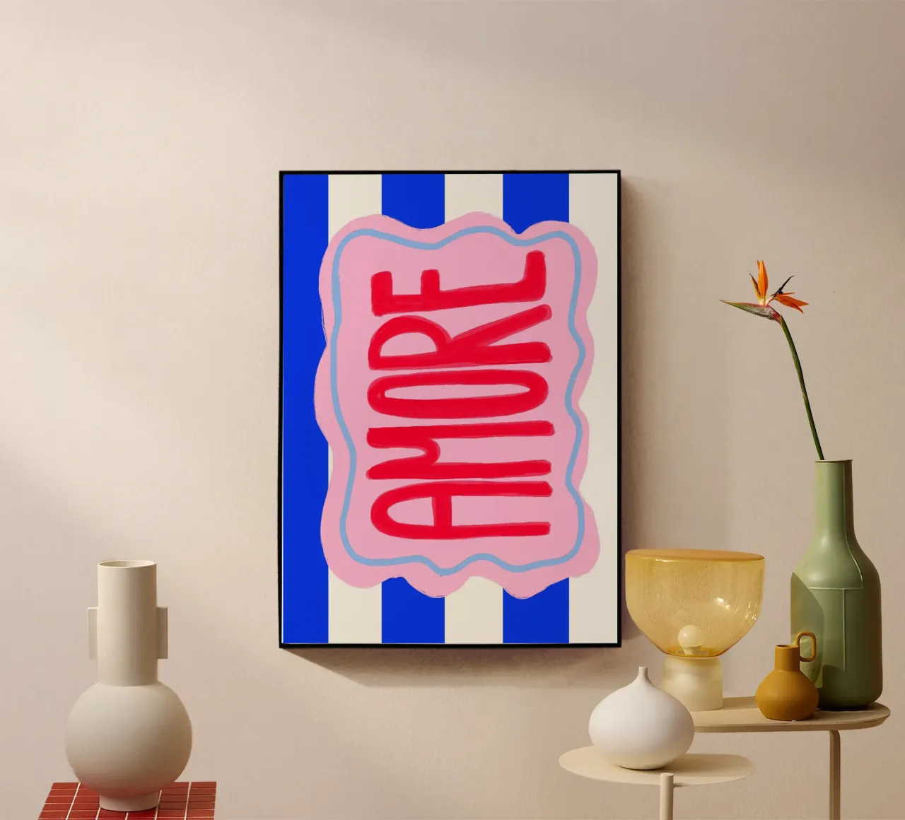 Amore stripes plexiglass da Hej Ibiza by Ute Arnold