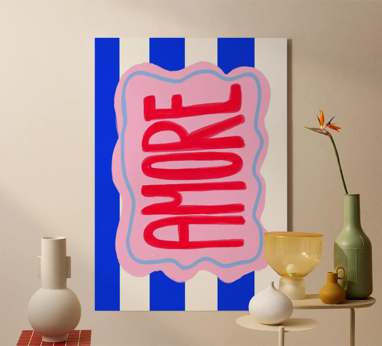 Amore stripes plexiglass da Hej Ibiza by Ute Arnold