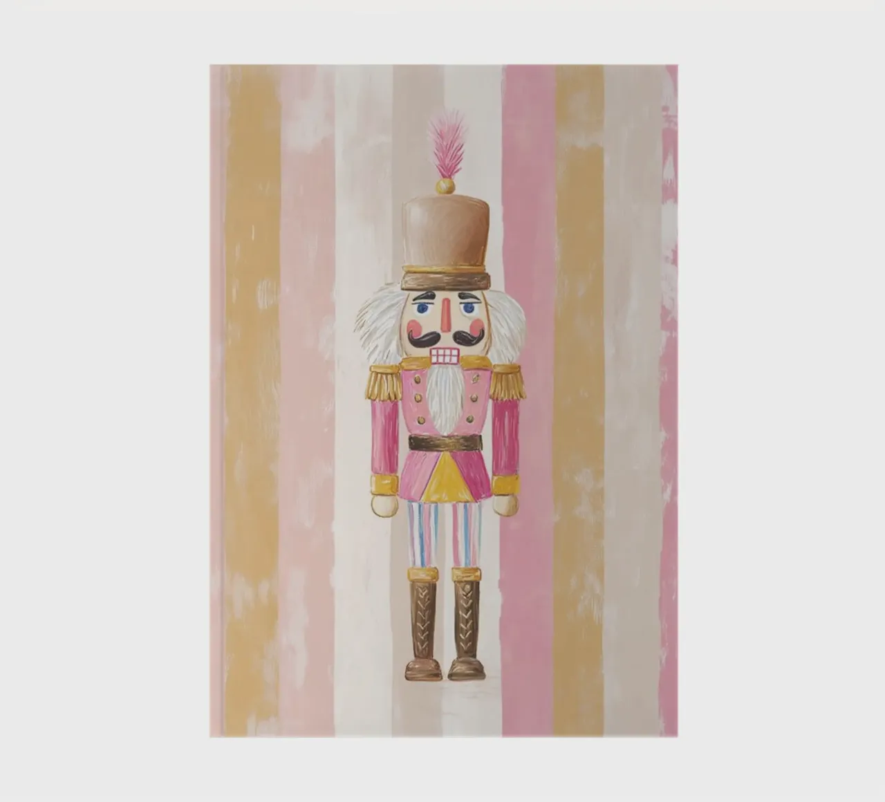 Nutcracker on Stripes notebook by Roseberry Design