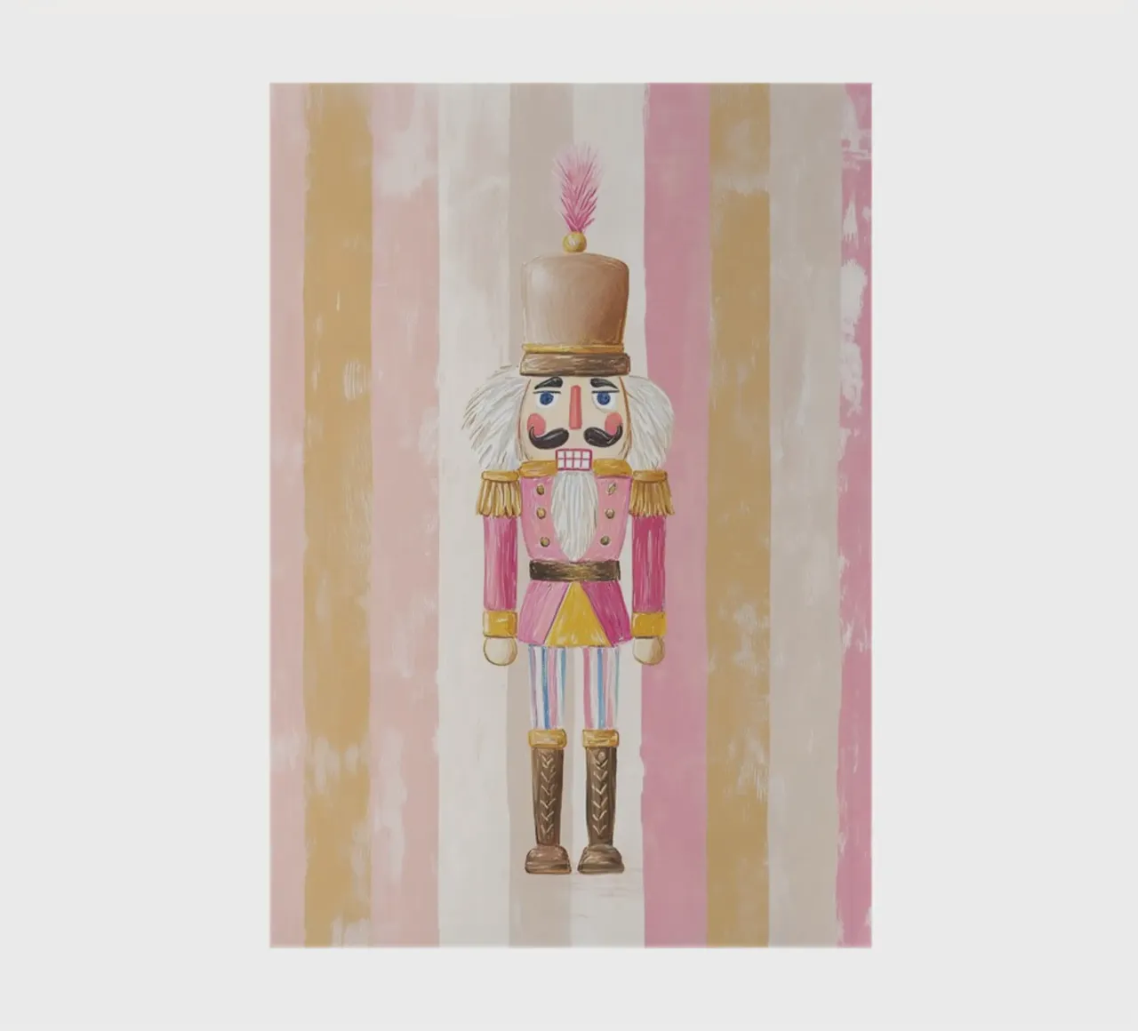 Nutcracker on Stripes notebook by Roseberry Design