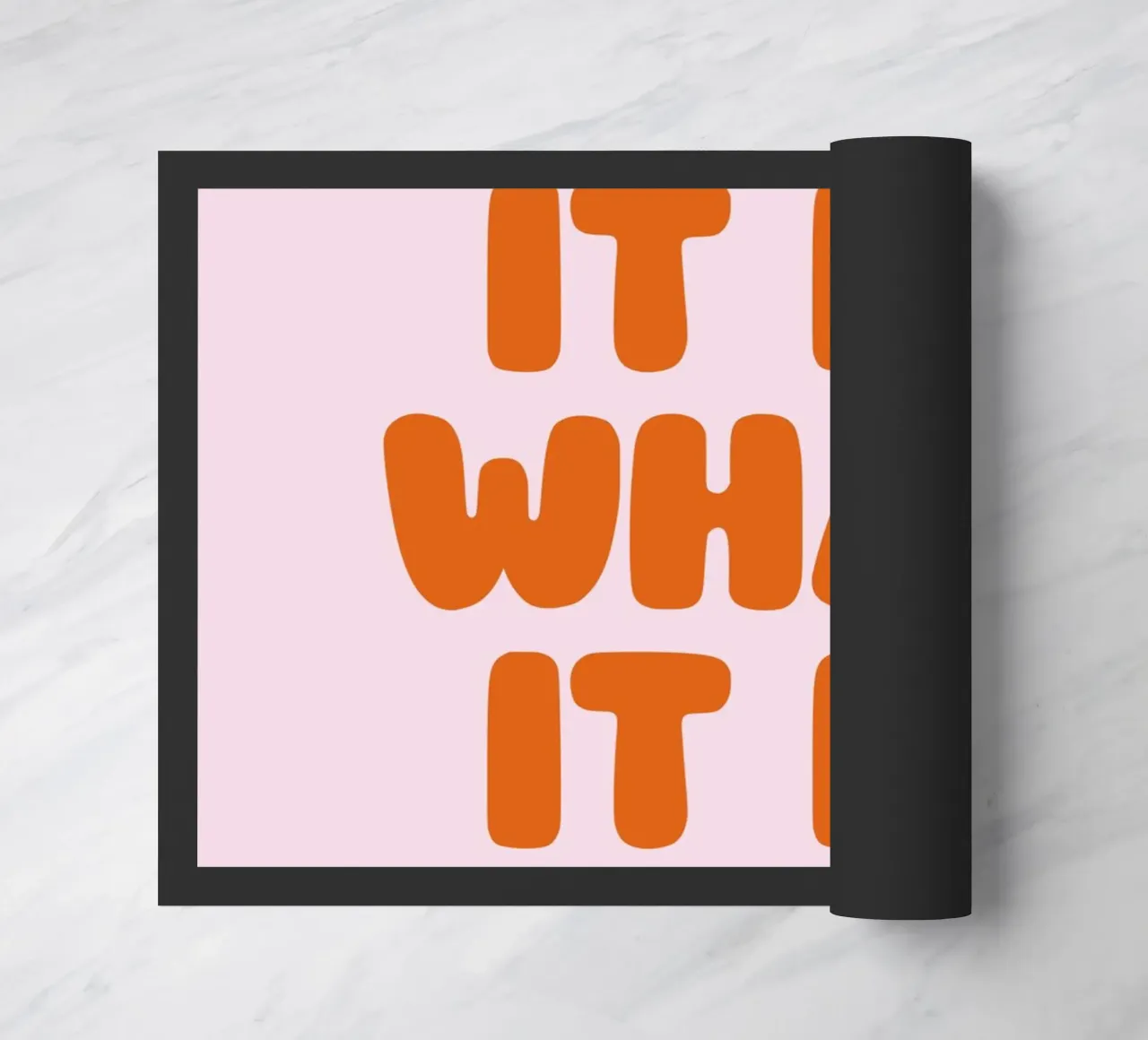 It Is What It Is, Minimal Quote, Modern Typography Fußmatte von EverLuvv Studio