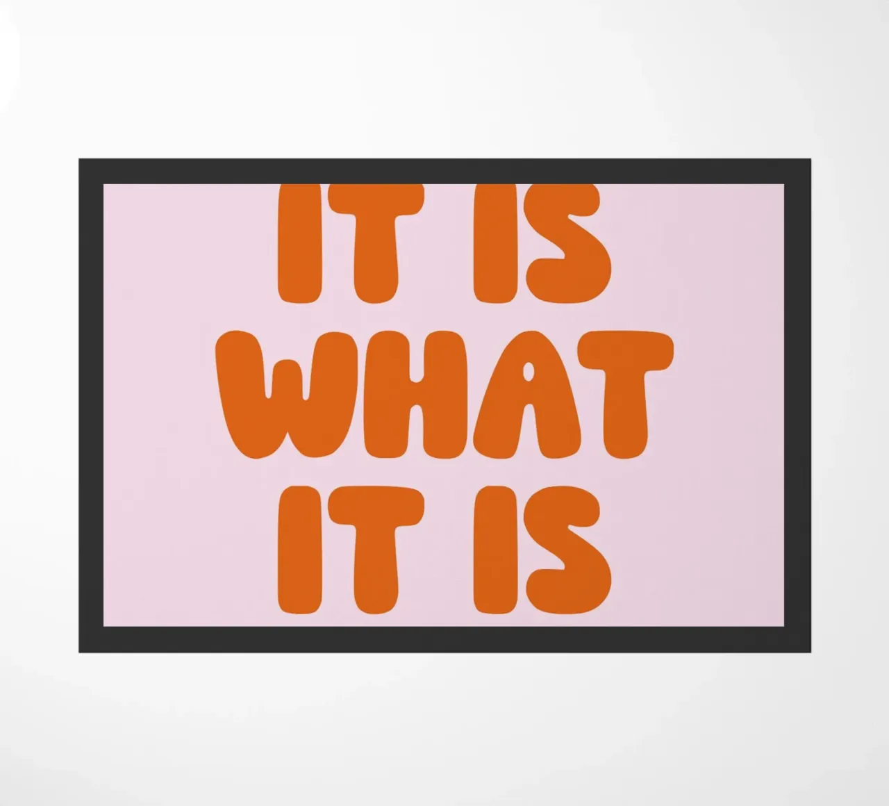 It Is What It Is, Minimal Quote, Modern Typography Fußmatte von EverLuvv Studio