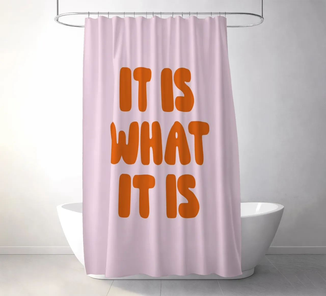 It Is What It Is, Minimal Quote, Modern Typography tenda da doccia da EverLuvv Studio