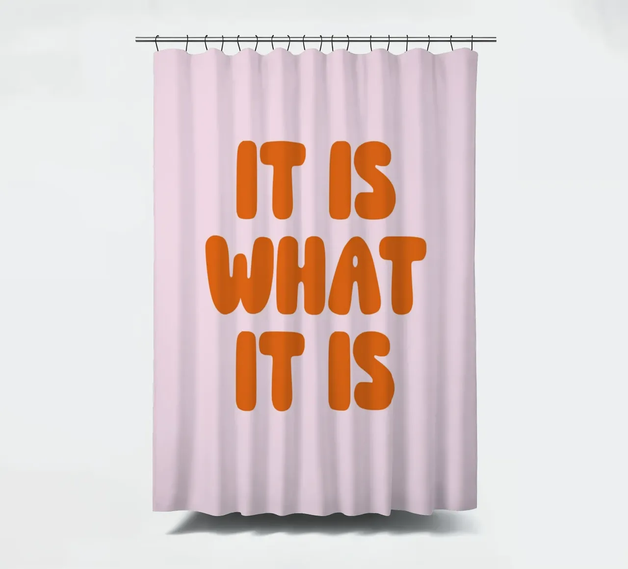 It Is What It Is, Minimal Quote, Modern Typography tenda da doccia da EverLuvv Studio
