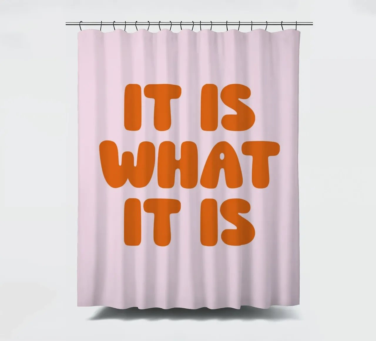 It Is What It Is, Minimal Quote, Modern Typography tenda da doccia da EverLuvv Studio