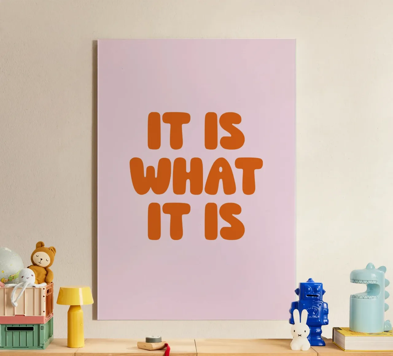It Is What It Is, Minimal Quote, Modern Typography plexiglass da EverLuvv Studio