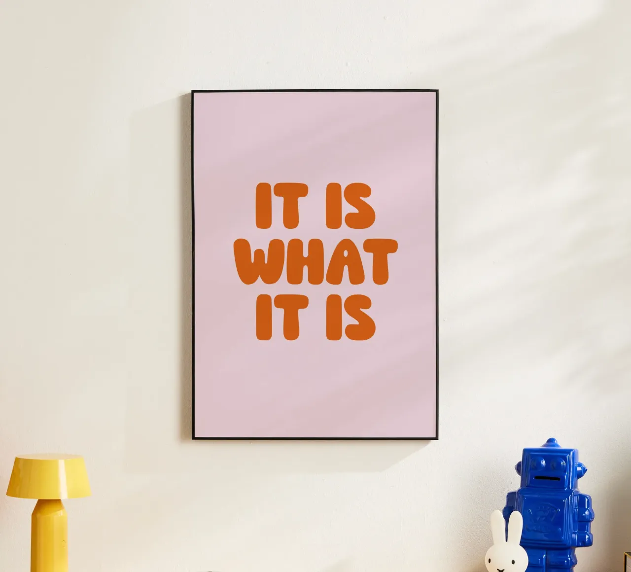 It Is What It Is, Minimal Quote, Modern Typography alluminio dibond da EverLuvv Studio