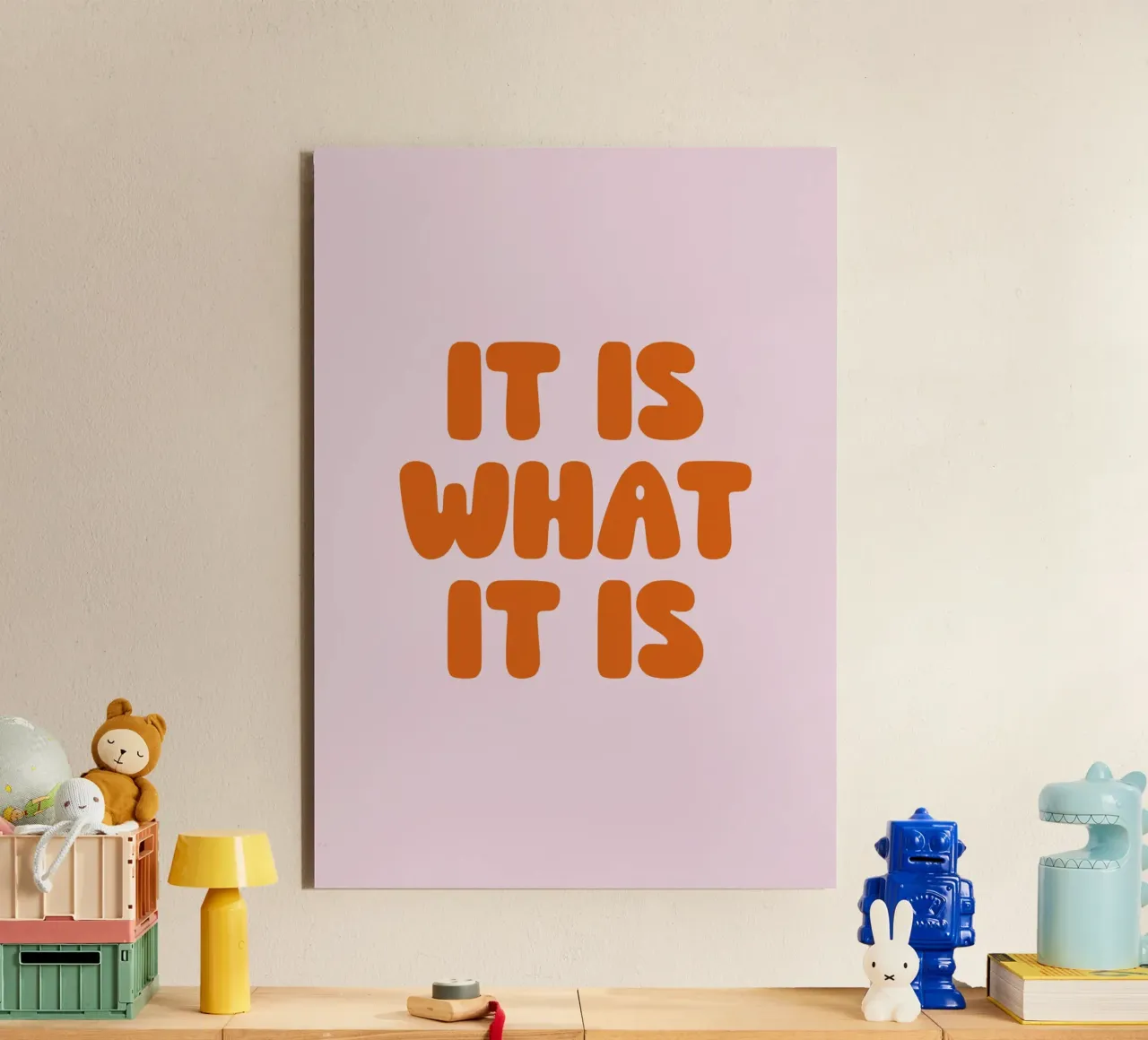 It Is What It Is, Minimal Quote, Modern Typography alluminio dibond da EverLuvv Studio