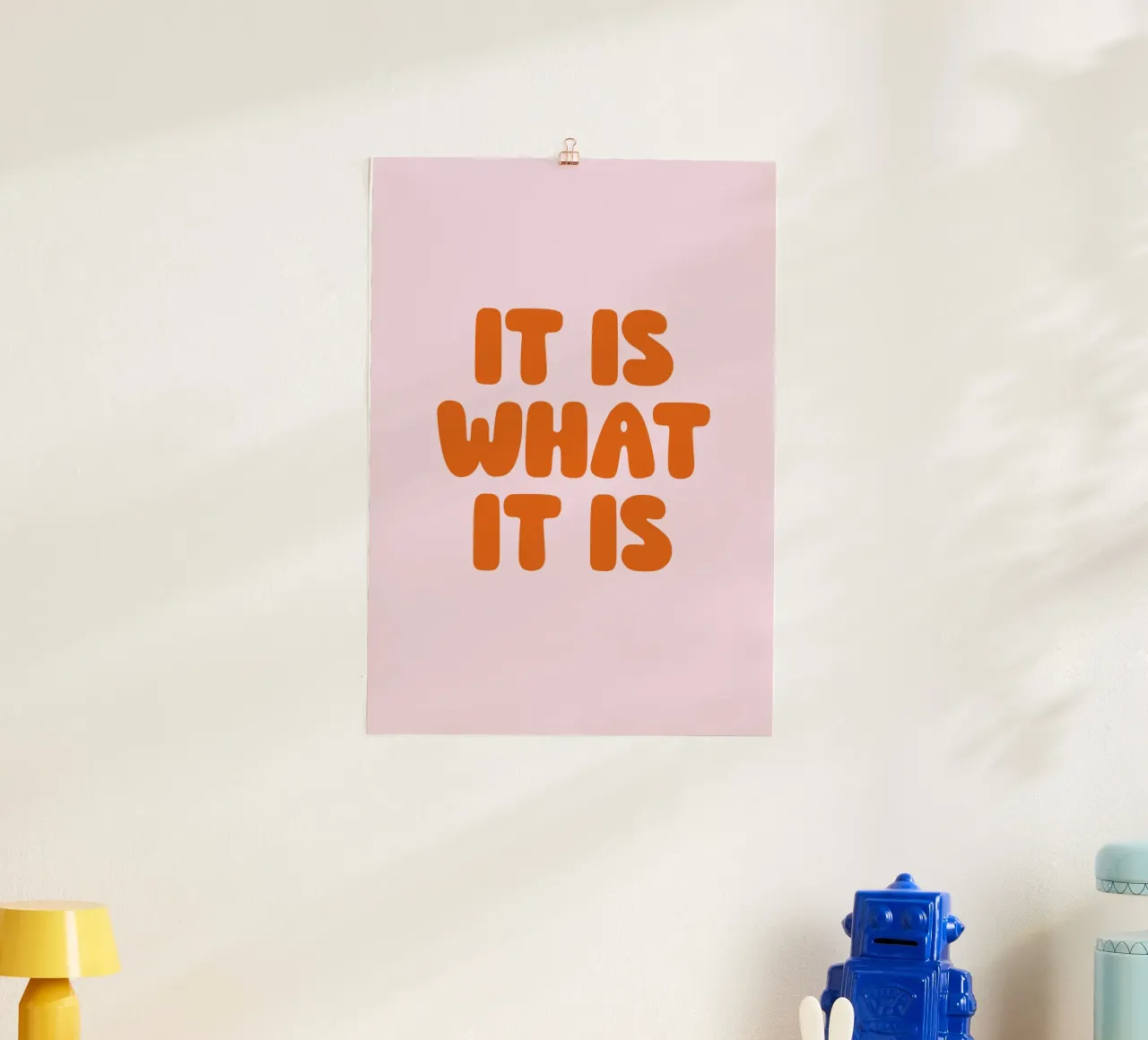 It Is What It Is, Minimal Quote, Modern Typography carta hahnemühle da EverLuvv Studio