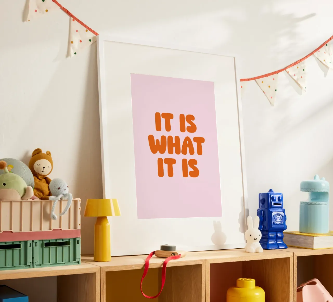 It Is What It Is, Minimal Quote, Modern Typography carta hahnemühle da EverLuvv Studio