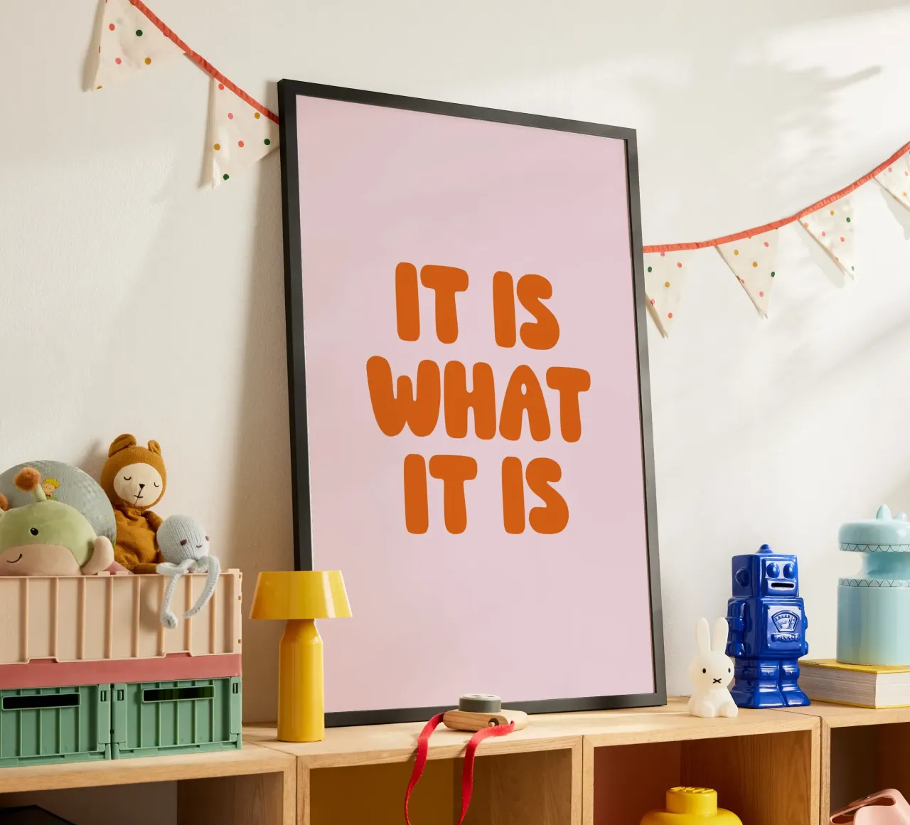 It Is What It Is, Minimal Quote, Modern Typography carta hahnemühle da EverLuvv Studio