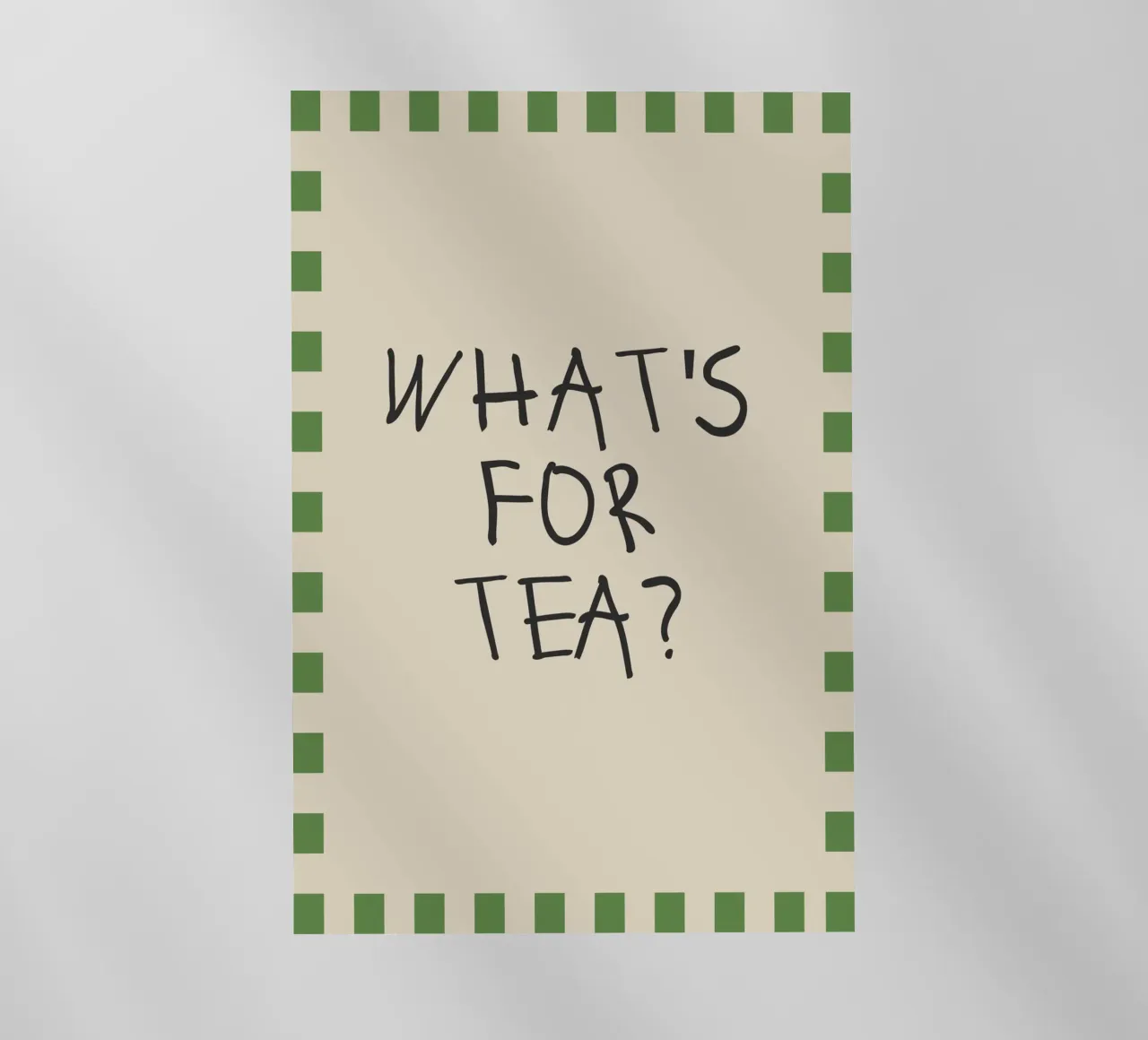 What’s For Tea, Playful Quote, Retro Typography pellicola backlit da EverLuvv Studio