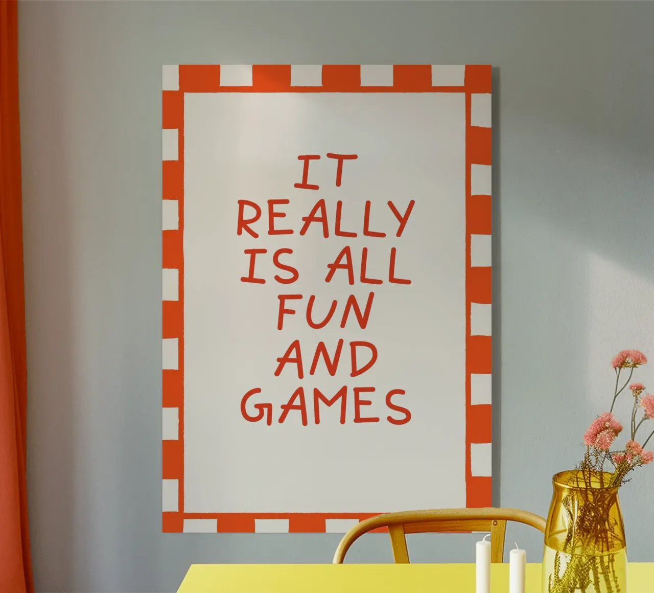 It’s All Fun and Games, Playful Quote, Minimal Typography plexiglass da EverLuvv Studio