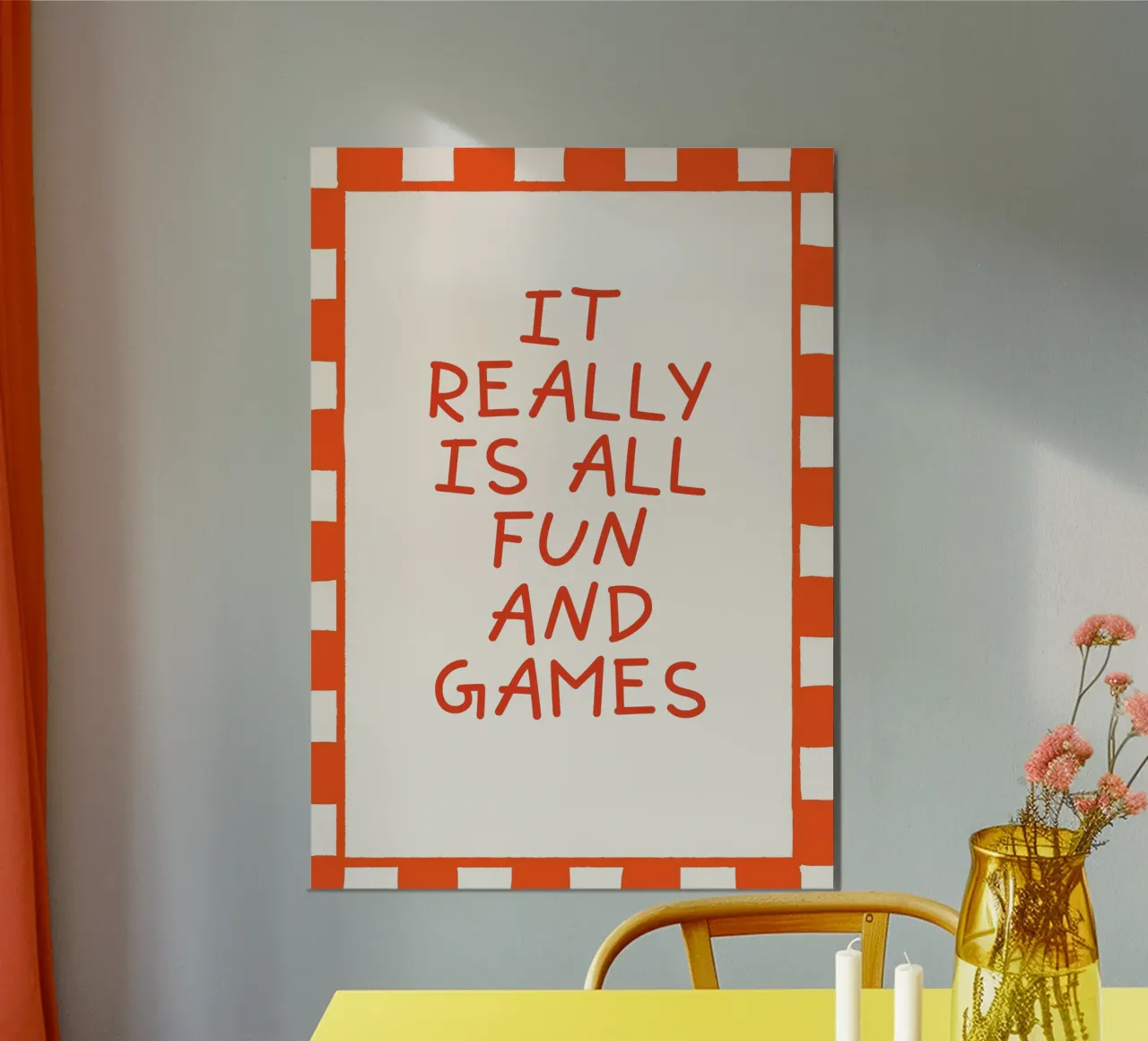 It’s All Fun and Games, Playful Quote, Minimal Typography carta hahnemühle da EverLuvv Studio