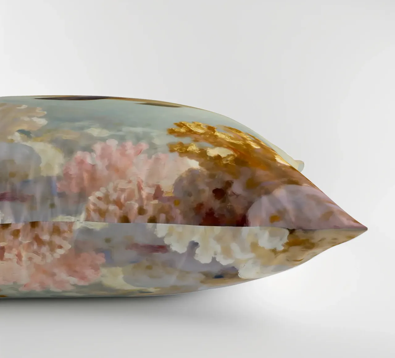 ✨🦭 Barriera corallina d'oro e foca maculata in una luce soffusa cuscino da Trinkets NL Design Studio