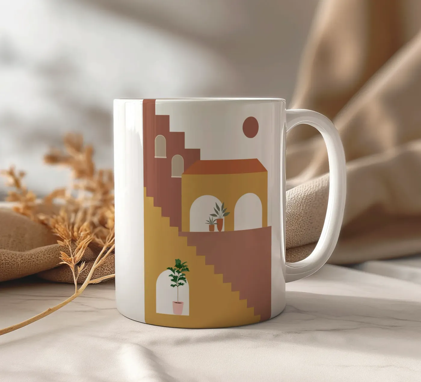 Boho ceramic mug by DesignArt
