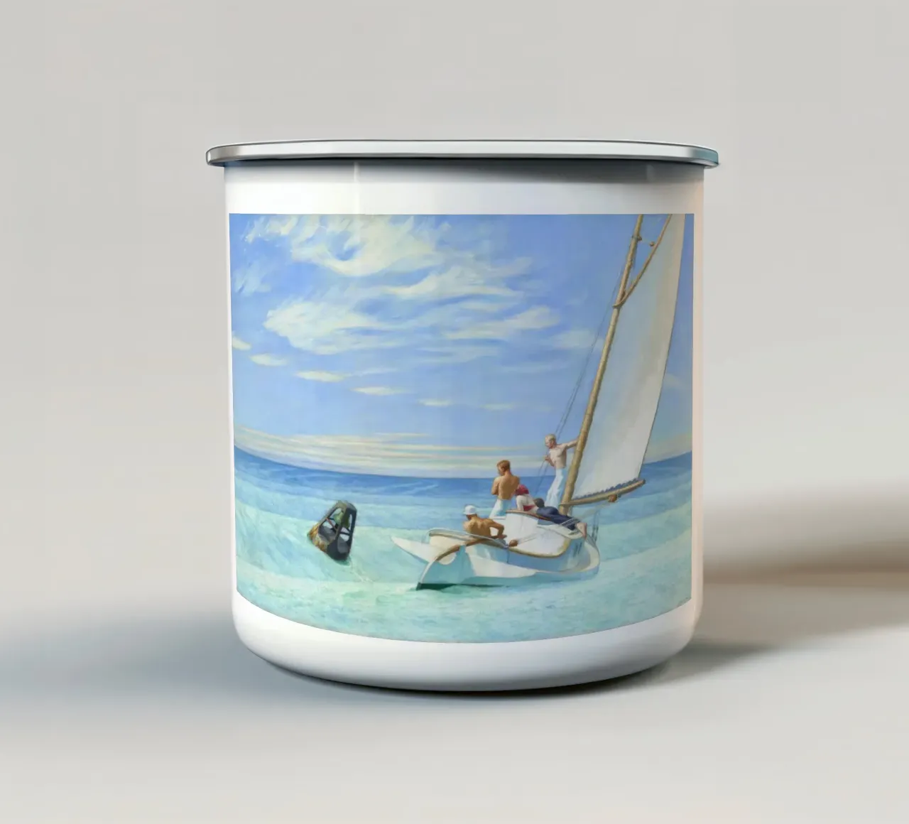 Edward Hopper Ground Swell 1939 tazza in smalto da 100 masterpieces