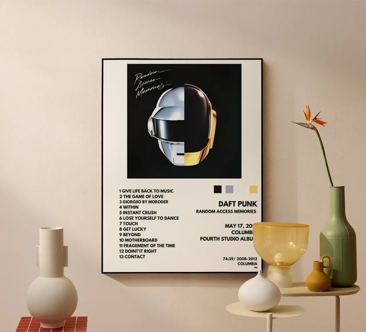 Daft Punk Random Access Memories Tracklists plexiglass da Linda Tobrut
