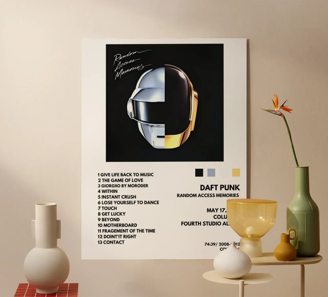 Daft Punk Random Access Memories Tracklists plexiglass da Linda Tobrut