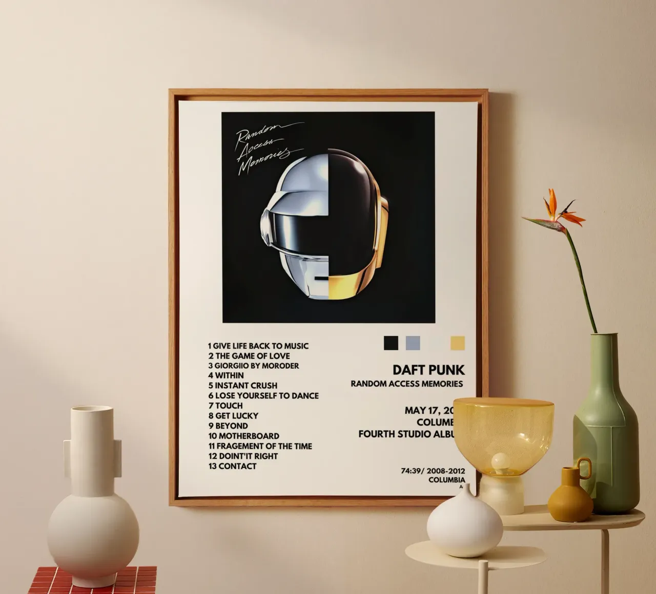 Daft Punk Random Access Memories Tracklists tela da Linda Tobrut