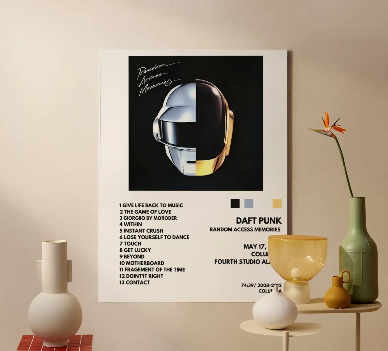 Daft Punk Random Access Memories Tracklists tela da Linda Tobrut