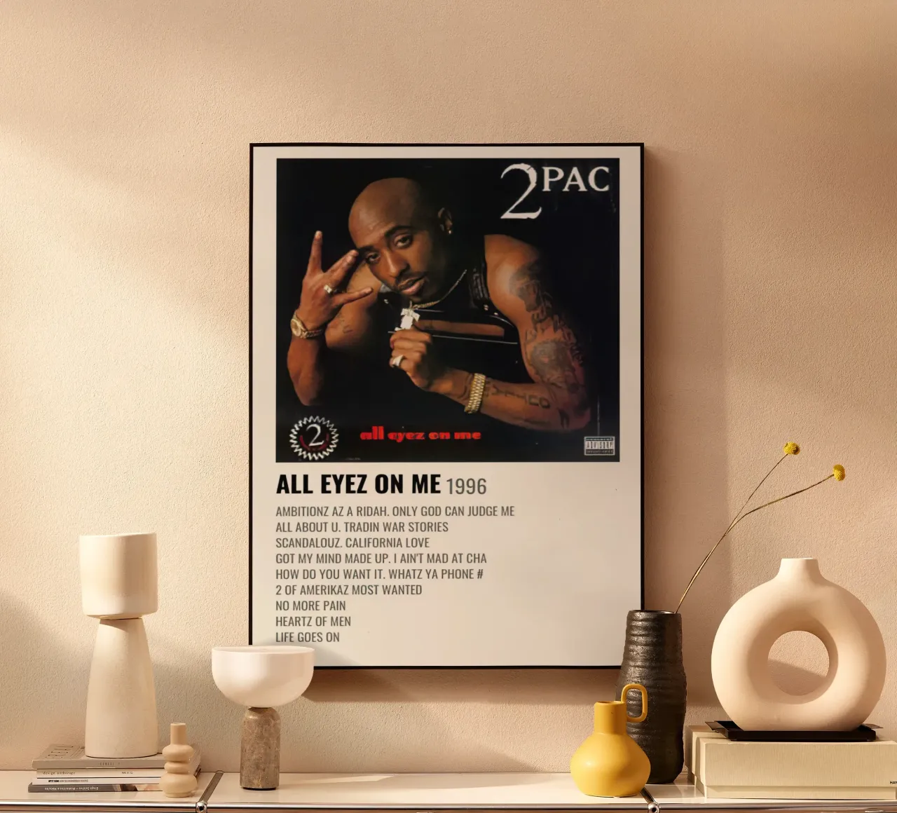 2 Pac All Eyez On Me Tracklists plexiglass da Linda Tobrut