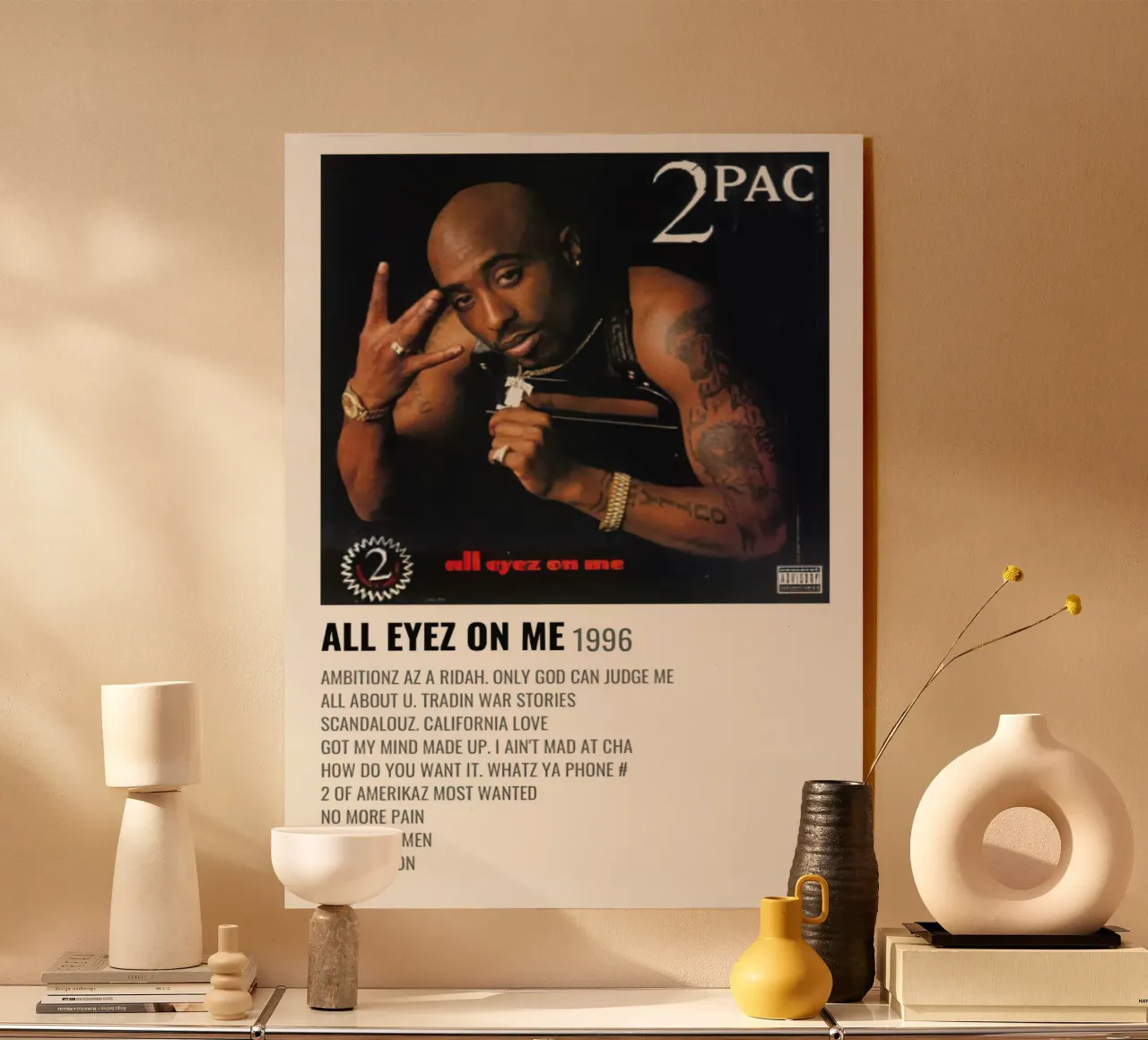 2 Pac All Eyez On Me Tracklists plexiglass da Linda Tobrut