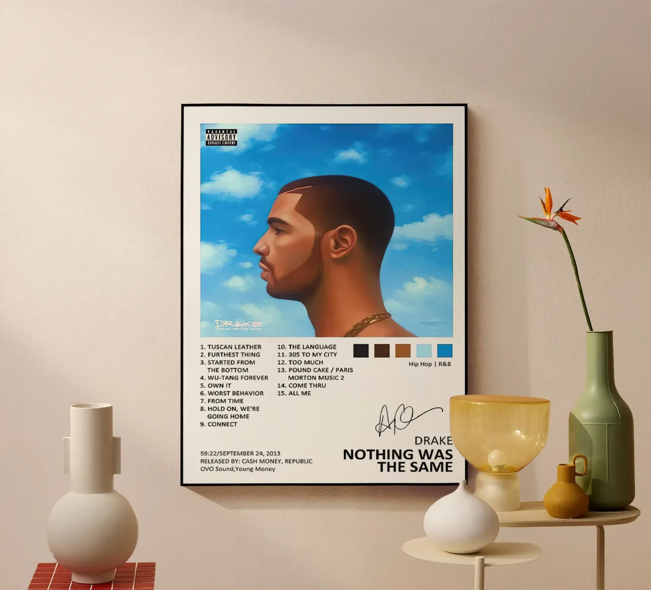 Drake Nothing Was The Same Tracklists plexiglass da Linda Tobrut