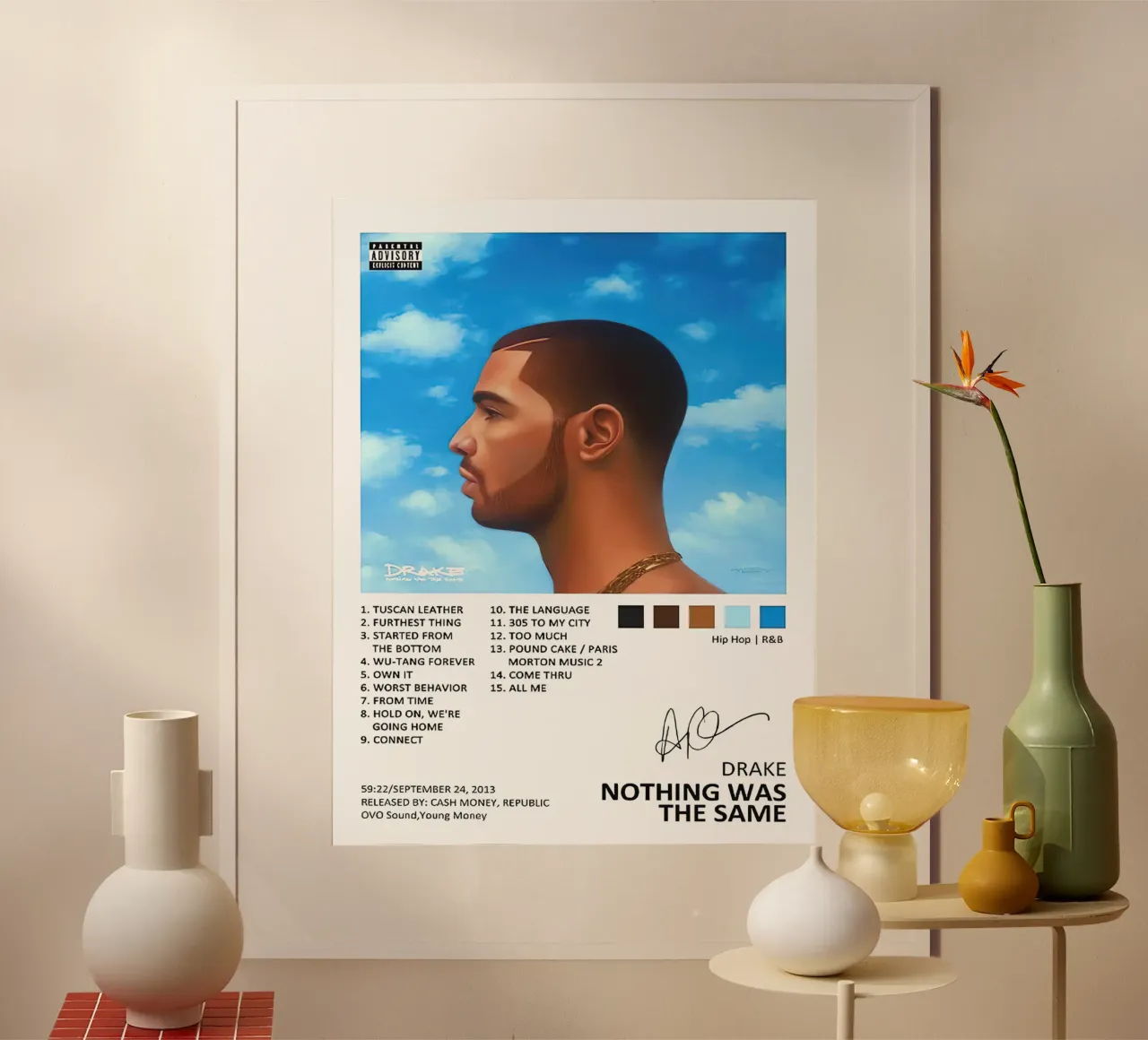 Drake Nothing Was The Same Tracklists carta hahnemühle da Linda Tobrut