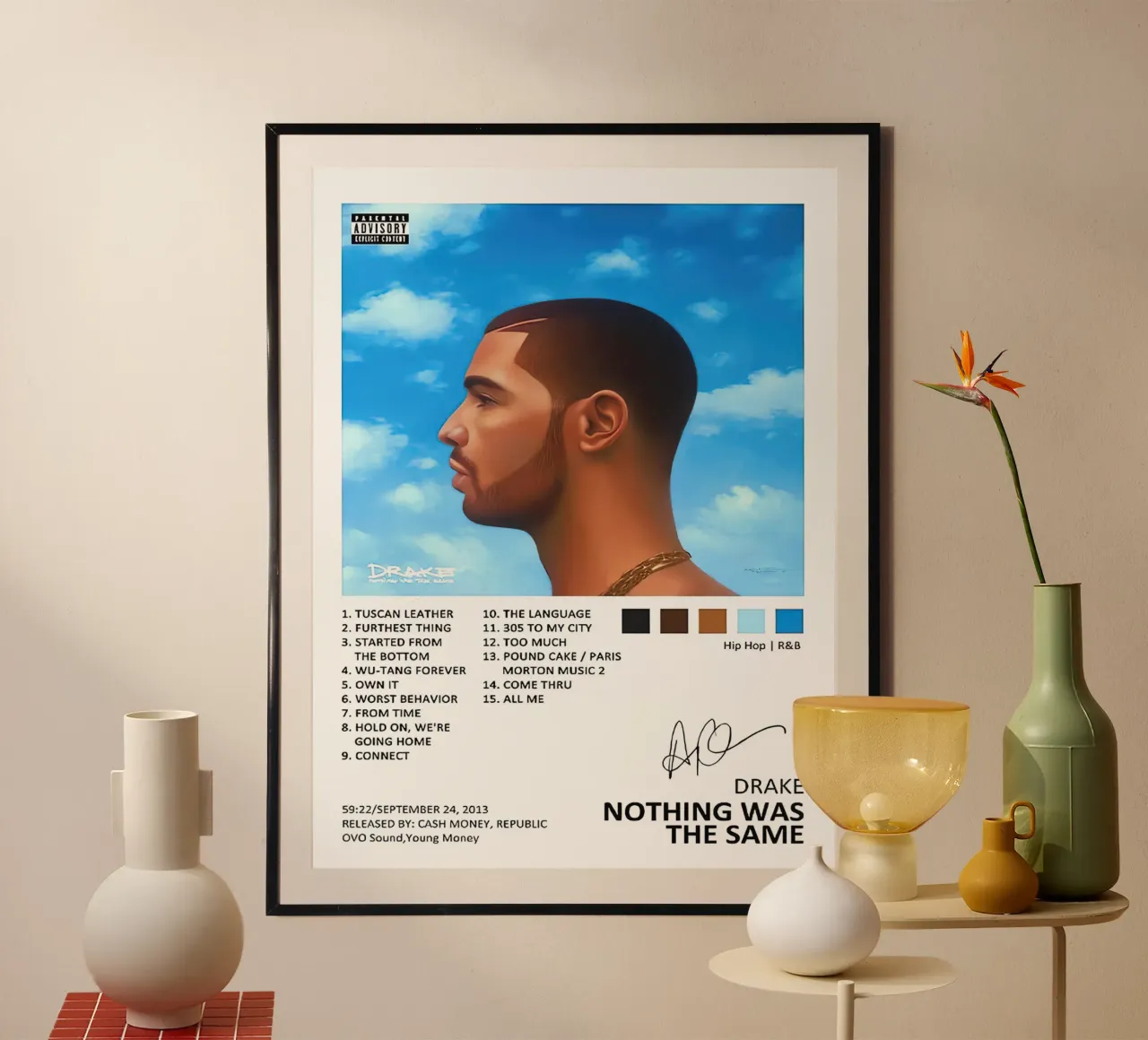 Drake Nothing Was The Same Tracklists carta hahnemühle da Linda Tobrut