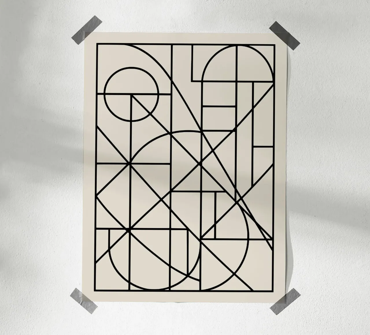 Design geometrico delle linee carta hahnemühle da Life of Pie