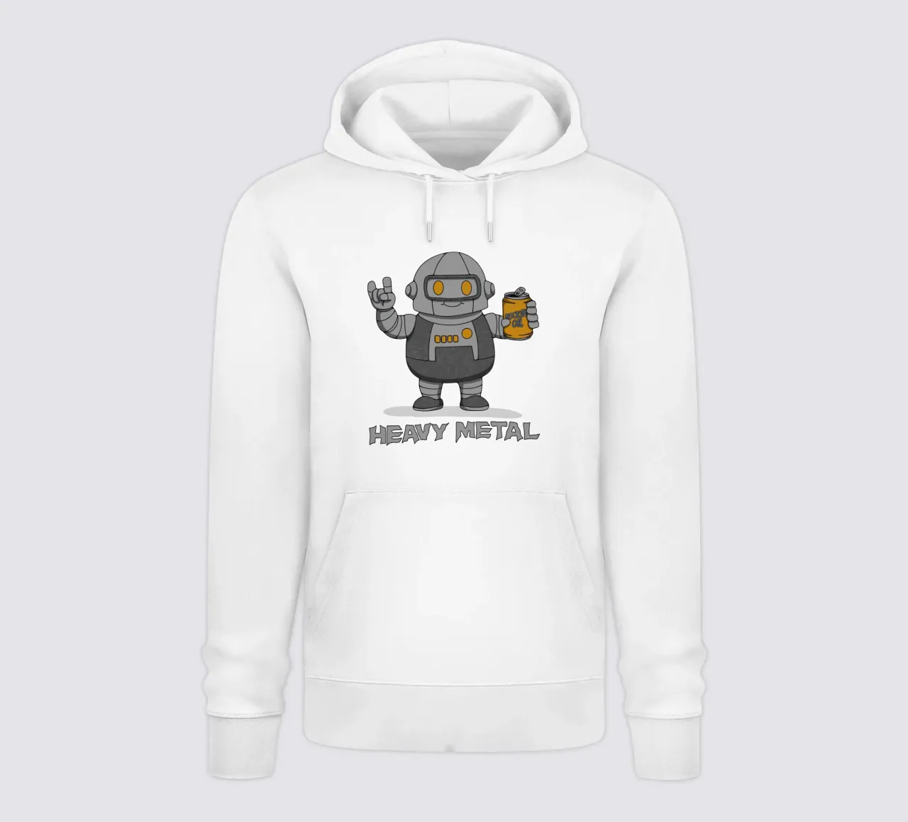 Robot paffuto in metallo pesante felpa con cappuccio da Loobs