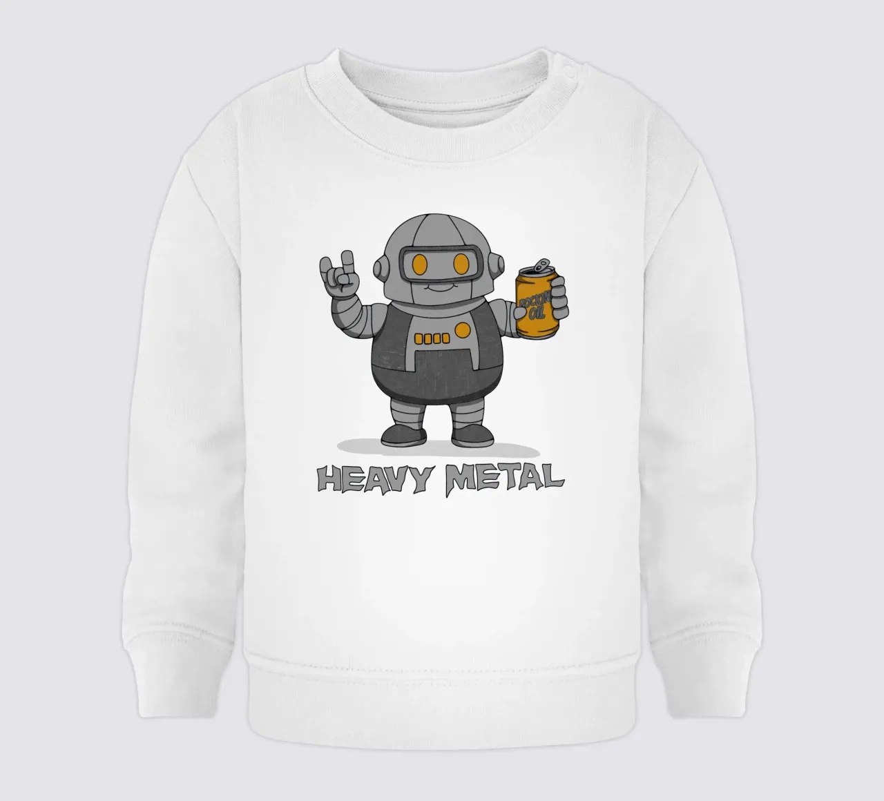 Robot paffuto in metallo pesante felpa neonato da Loobs